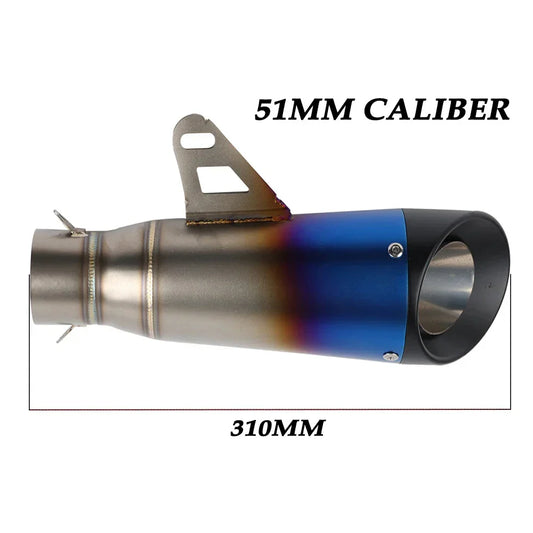 51mm Universal Motorcycle Exhaust SC Muffler Pipe-1