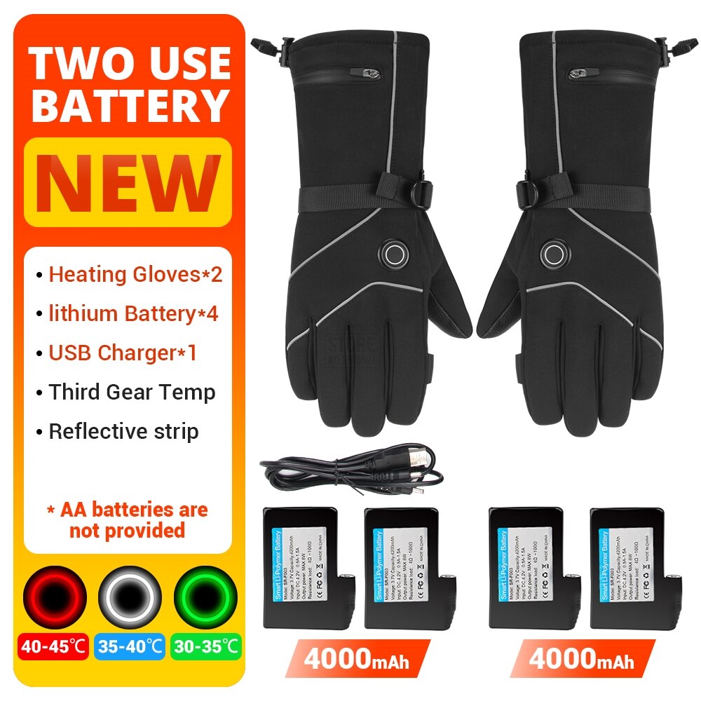 Heated Waterproof Motorcycle Gloves