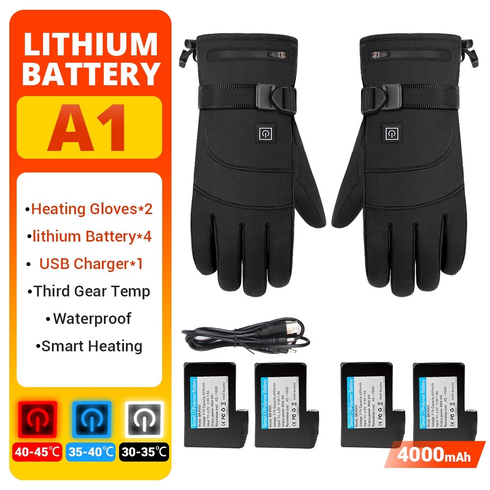 Heated Waterproof Motorcycle Gloves