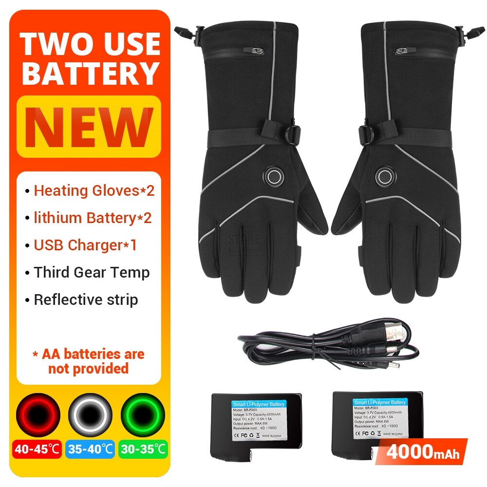 Heated Waterproof Motorcycle Gloves