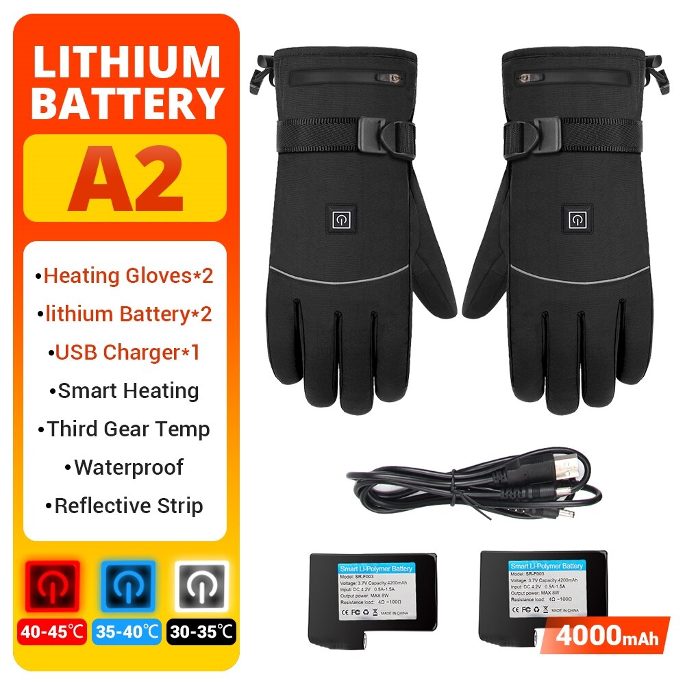 Heated Waterproof Motorcycle Gloves